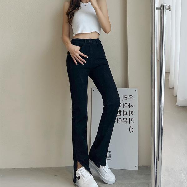 190GSM-200GSM Calça jeans feminina slim e cintura alta jeans skinny stretch