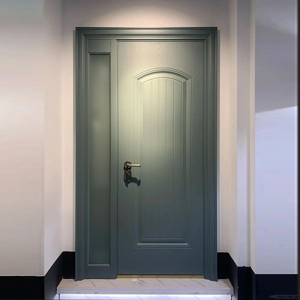 Soundproof Security Door Aluminum Alloy Solid Wood Door Custom Insulation