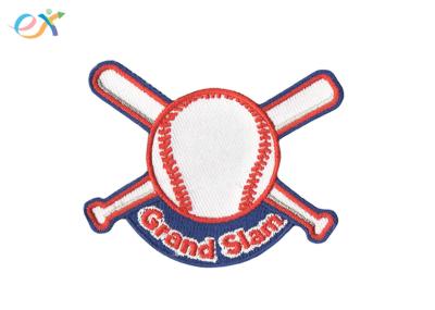 Professional Embroidered Baseball Patches Iron On Backing For Sportswear