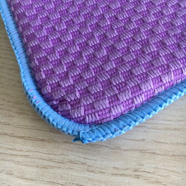 Sinlge packed 1pc Microfiber  printeted water absorb dish mat kitchen water pad with grid patten