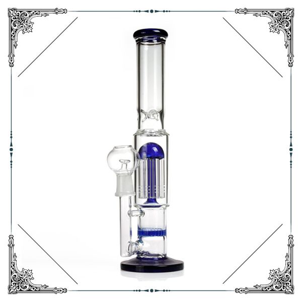 Tobacco Smoking Water Pipe Heady Dab Oil Rig 8 Arms Perc 12 Inches