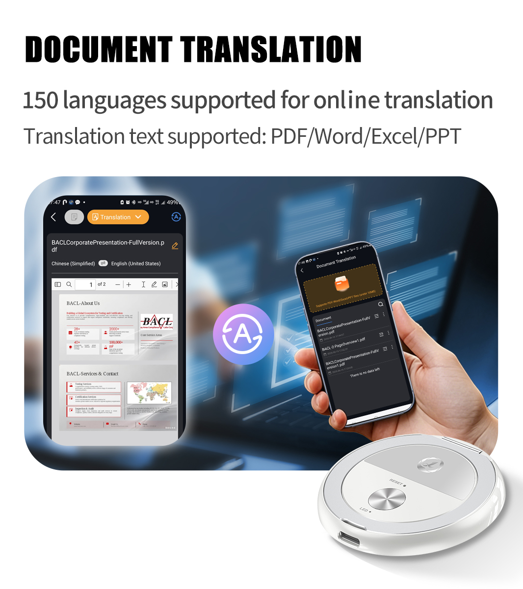 AI Voice Cloning Device Meeting Summary Translation Simultaneous Interpretation