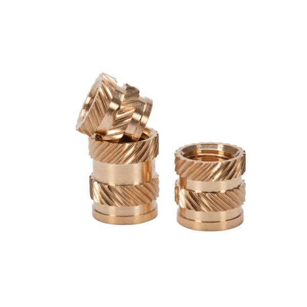Black Oxide Finish Stainless Steel Brass Threaded Inserts for Heat Staking Plastic 1/4 3/8 5/16