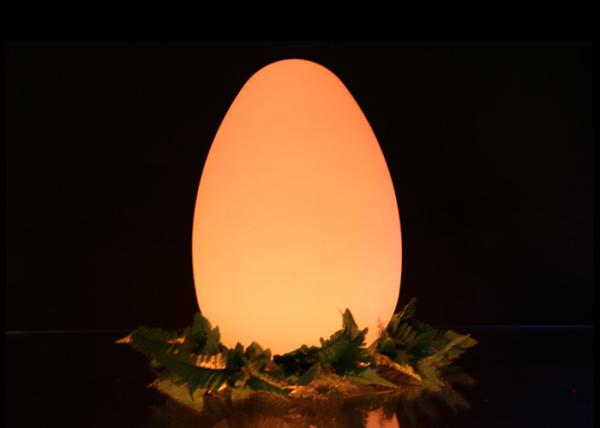 Battery Operated Led Outdoor Furniture Egg Shaped 26×29cm Adjustable Brightness