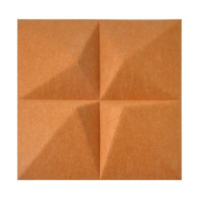 Le mur acoustique insonorisé de fibre de polyester de KTV 3D couvre de tuiles inodore