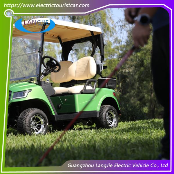 Safety Electric Golf Buggy 2 Seater Electric Car AC Motor With Free Maintain Acid Battery
