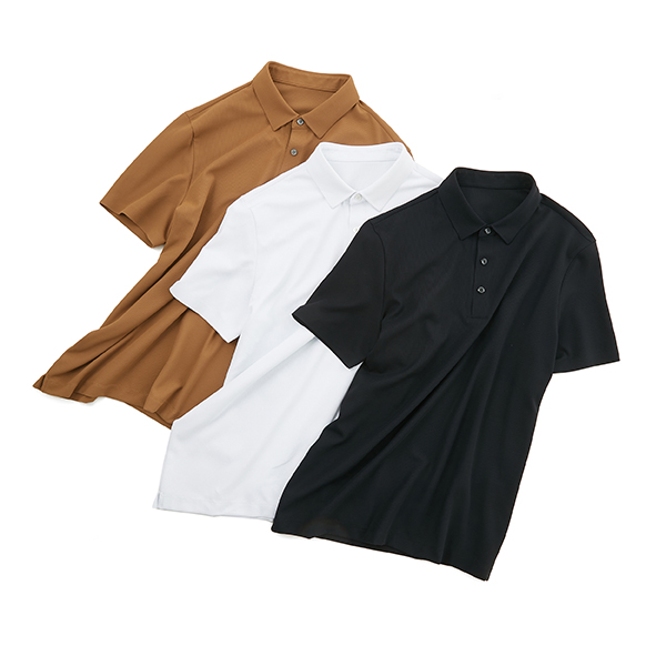 Black White Brown Seamless Cotton Fabric For Men Logo Polo T Shirt Custom Printing