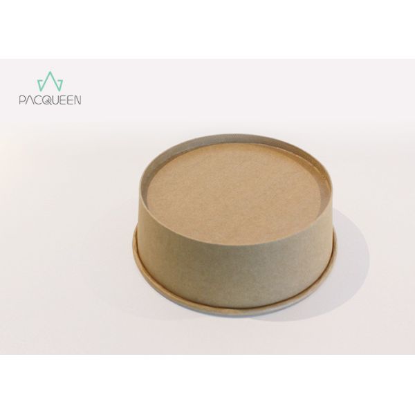 Eco Friendly Brown Disposable Takeaway Containers Salad Bowls PE / PLA Lining