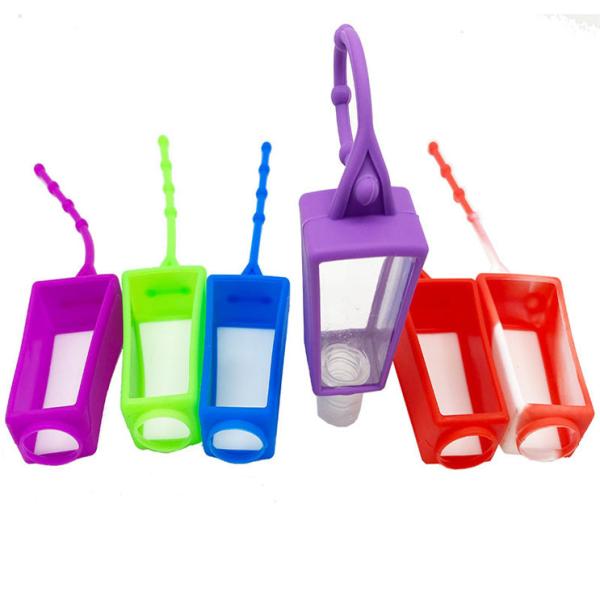 A tela imprimiu o Sanitizer vazio da mão do silicone 30ml