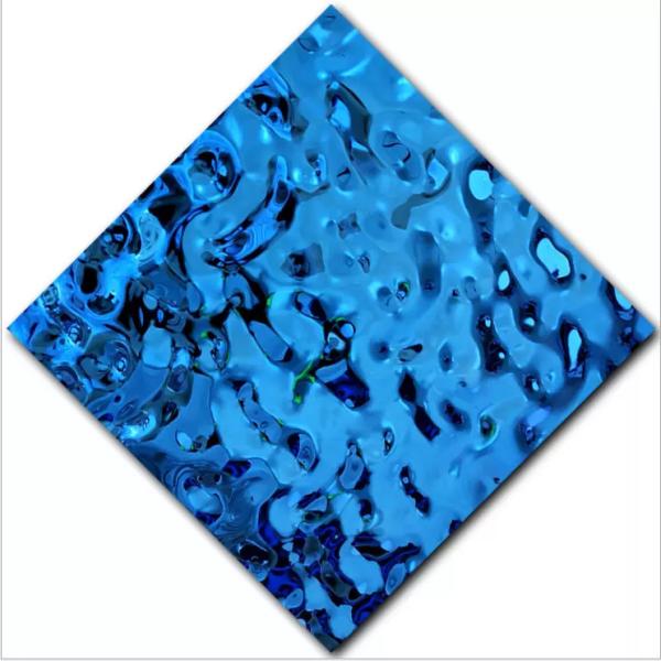 Anticorrosive Stainless Steel Water Ripple Sheet For Ceiling Mirror 8K Surface