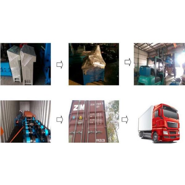 CNC Metal Stud And Track Roll Forming Machine C U Channel Section Profile 0.55-0.8mm Thickness