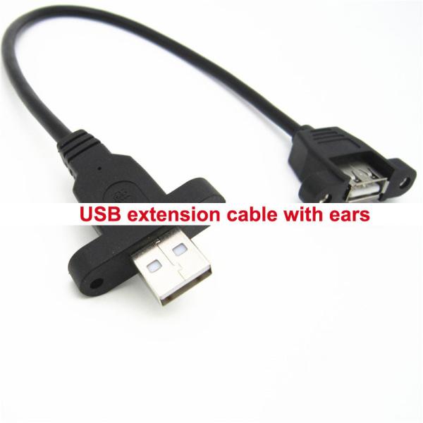 Male Female 28AWG Baffle Line Data Extension Cable HDPE With Ears