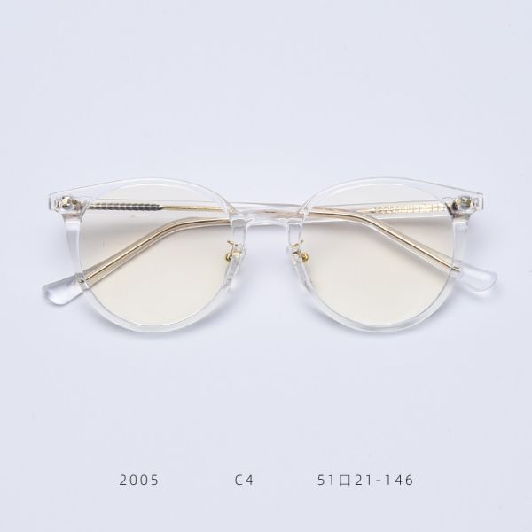 Myopia Female TR90 Material Glasses Trendy Net Red Round Blue Plate Flat Mirror Fashion Street Shooting