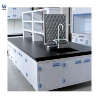 Résistant aux alcalins Polypropylène de laboratoire Banquette île Station de travail H850mm