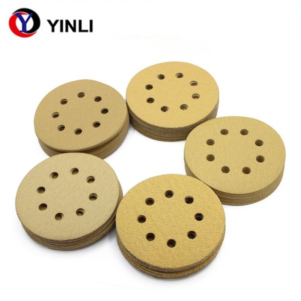 100 Grits Automotive Aluminum Sanding Disc 125mm 5 Inch Yellow