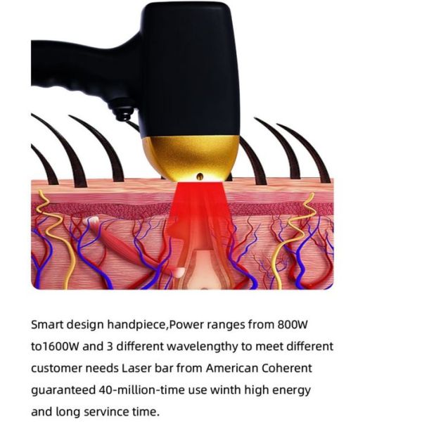 2024 Latest Model Diode Laser 1800 Watt 808 Diode Laser Hair Removal Machine 3 Wave Diode Laser Hair Removal