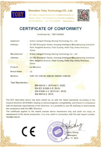 Anhui Liangzhi Energy Saving Technology Co., Ltd. Сертификации