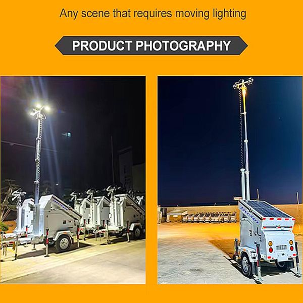 Trailer Mounted Light Towers Frequency 50/60HZ Construction Portable Light Tower