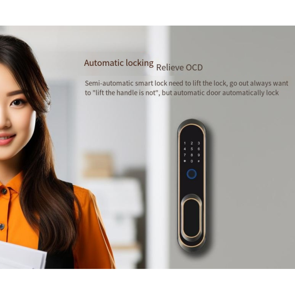ELA E-556 Automatic Door Smart Lock Opens By Touch Without Pressing Handle