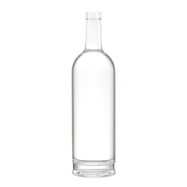Custom 1 Liter Glass Bottle for Vodka Crystal White Screen Printing Surface Handling