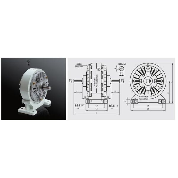 Base Plate Magnetic Powder Clutch 2000NM 36V 5.0 A For Slitting Machine