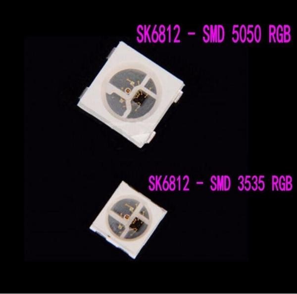 SK6812 (similar with WS2812B) Pixels RGB LED Chip 5050/3535 SMD White/Black Digital Addressable DC 5V