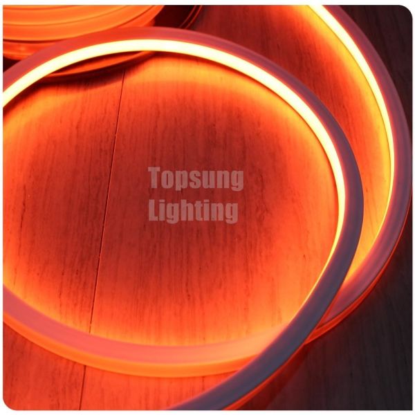 orange led neon flex DC 12V  16*16mm square flat neon rope light IP68 outdoor lighting
