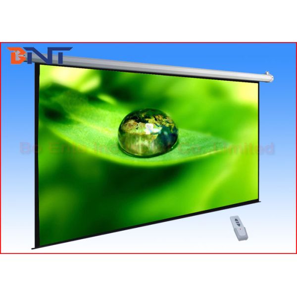 Electric Projector Screen Ceiling Mount 136 Inch For Commercial Presentation