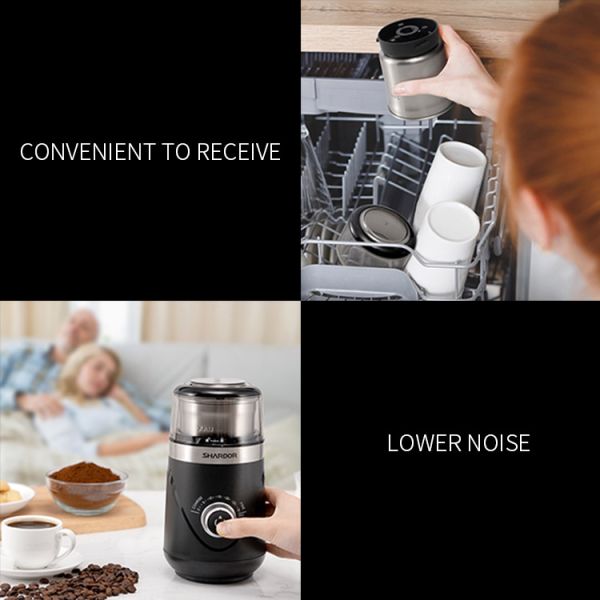 Cumin Fenugreek Household Coffee Machine Safty Lock 70g Capacity Professional Coffee Grinder