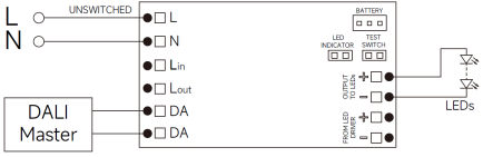 2W 3hours DALI-2 LED Emergency remote Pack Auto Testing With 5 Years Warranty