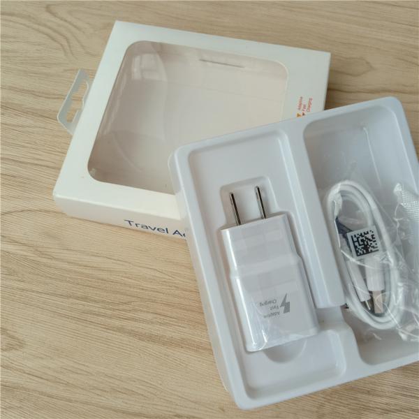  S6 Micro Usb Phone Wall Charger EU US Plug 9V 1.67A With 1.2m Cable