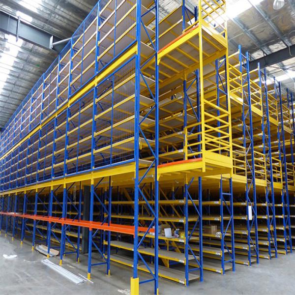 80*50mm Beam Q235B Warehouse Steel Mezzanine Rack 300kg/sqm