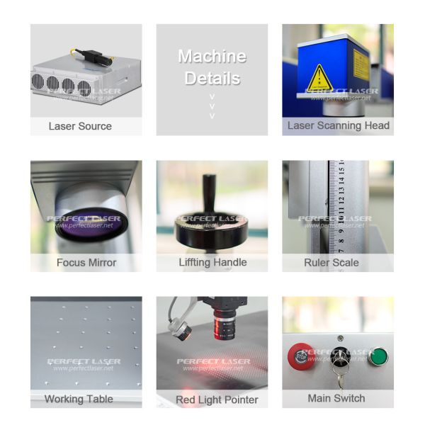 20W 30W 50W Высокоскоростной настольный металлический волоконный лазерный гравировальный станок