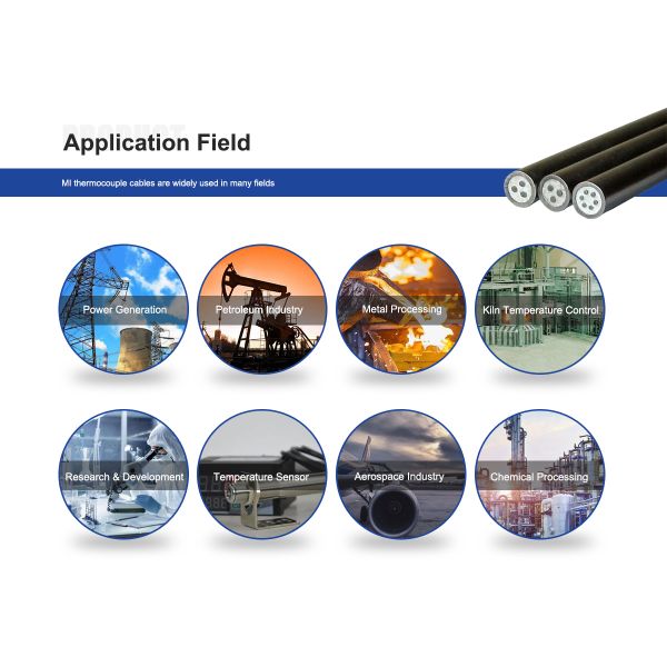 Тип минерал k термопары изолировал кабель MI электрических кабелей