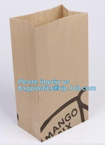 paper bags with flat handle,cement packaging paper bags , strong brown paper bags,Take out brown kraft paper bread bag f