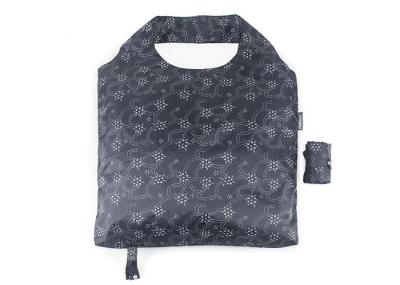 Black 190T Foldaway Tote Bag Washable Foldable Beach Bag