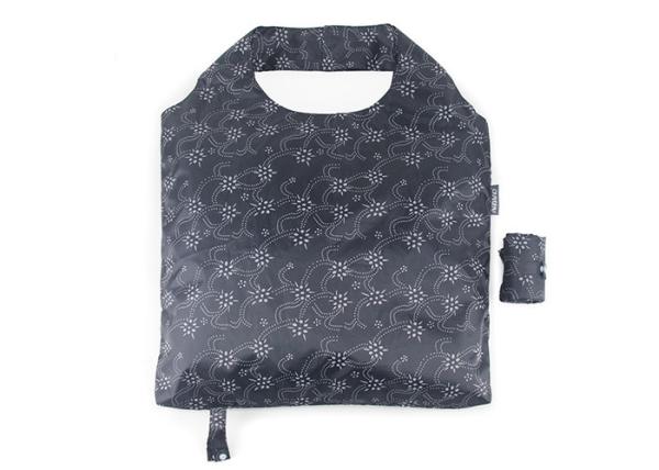 Black 190T Foldaway Tote Bag Washable Foldable Beach Bag