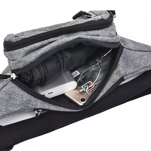 Rpet Water Resistant Waist Pack  Eco Friendly Waist Pouch For Men Women Custom Print