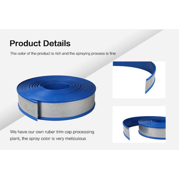 Цвета крышки отделки ядра цвета письма канала в 33,3 метра стального голубого резиновые уравновешивают крышку катушки