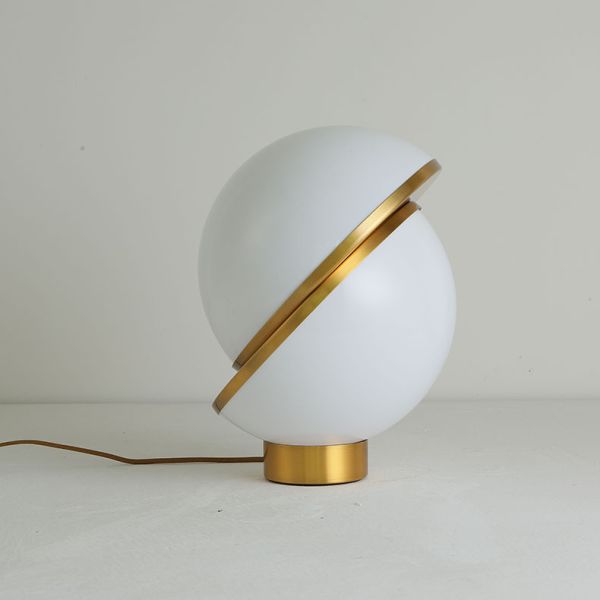1.8m Cable Study Spherical Acrylic Dia 300mm Bedside Table Lamp