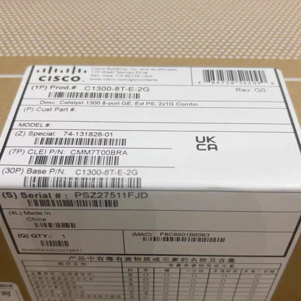 Cisco C1300-8T-E-2G 8-Port Gigabit Ethernet Managed Switch with 2x Gigabit Combo