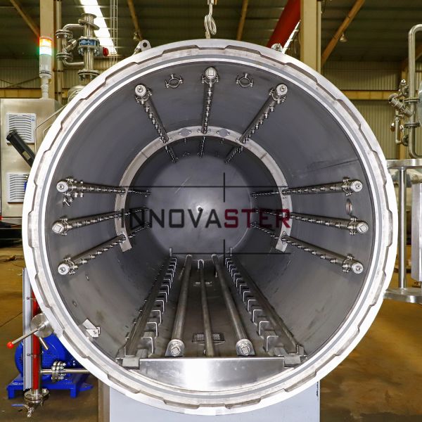 Luncheon Meat Water Spray Autoclave Retort Machine for Canning 1100*1200*1500MM Size