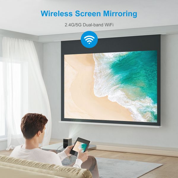 100 люмен ANSI Lift Bracket 4k мини-проектор для домашнего кинотеатра на улице