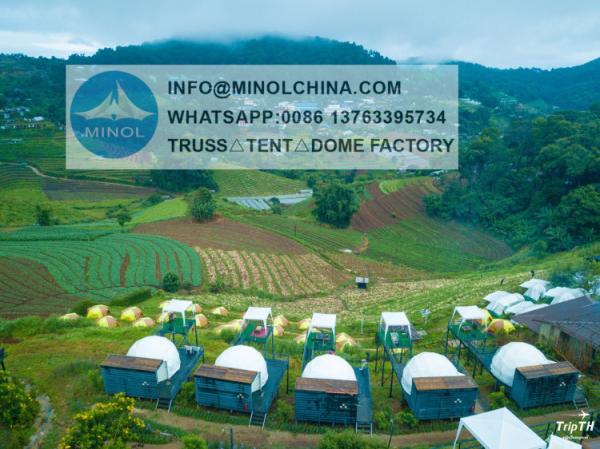 Winter Outdoor Luxury Igloo Geodesic Glamping Clear Dome House Glamping-Tent With Fireplace Insulation