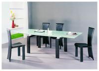 Tabla de comedor contemporánea de 90 cm de ancho Blanco extensible DT-887 para uso doméstico