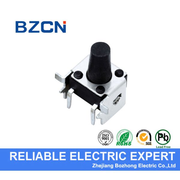 4 Pin Back Right Angle Tactile Button , Right Angle SMD Tact Switch PA66 Material