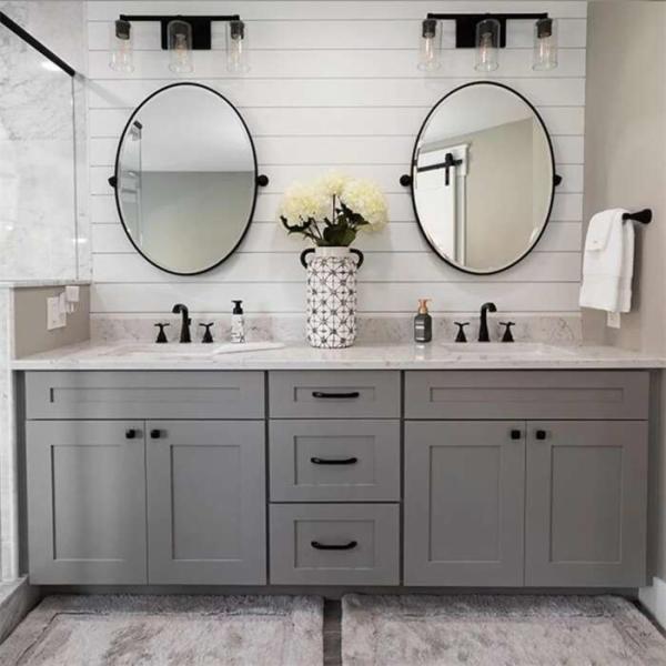 CAD Drawing Ceramic Bathroom Vanity Cabinet Wall Mounted