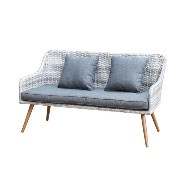 Grey Outdoor Couch With Dining Table European Garden Couch Set