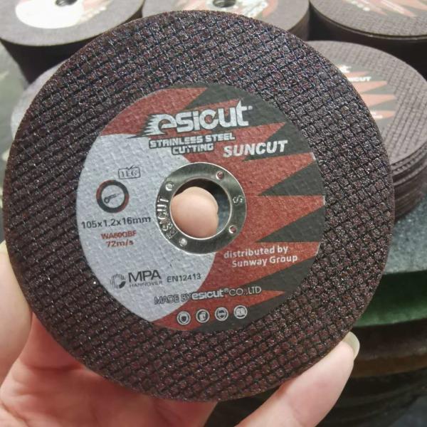 O ODM de corte de aço inoxidável vermelho do OEM dos discos de D105x1.2x16mm eliminou a roda para o moedor