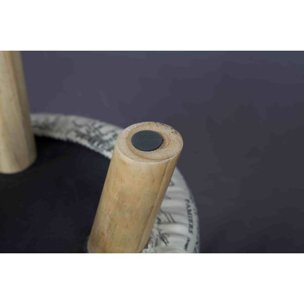 3.1kg Soild Wood Small Upholstered Footstool For Bedroom / Living Room